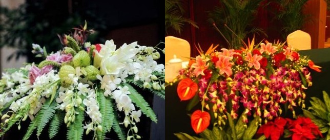 扁形会议鲜花