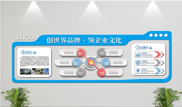 特色公司文化墙制作效果图
