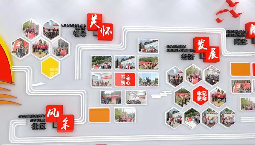 立体党员风采文化墙制作效果图