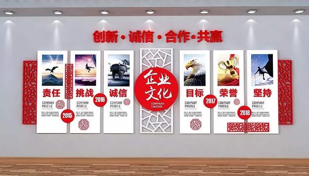 公司办公室文化墙制作效果图