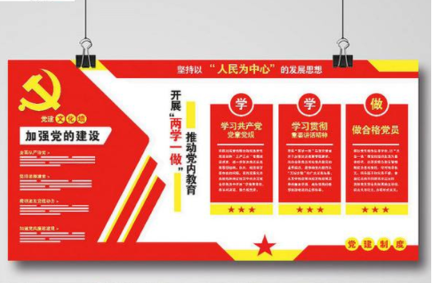 3d学习贯彻党的十九大精神展板党建文化墙