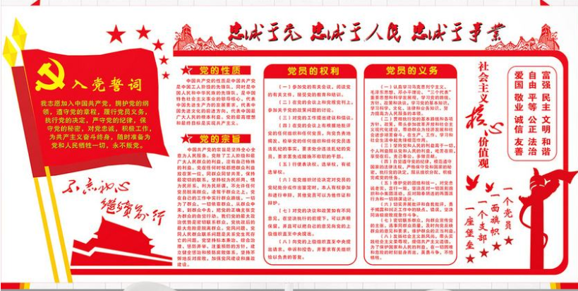 社会主义核心价值观党建文化墙