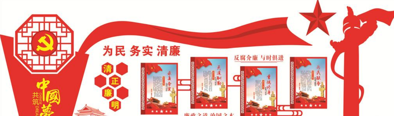 廉政党建文化墙图片展板背景